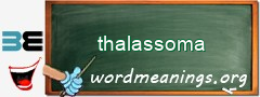 WordMeaning blackboard for thalassoma